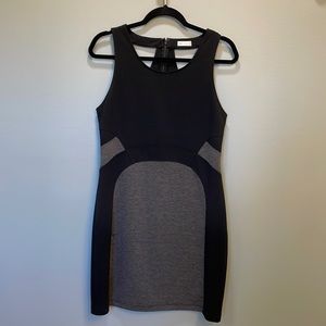Black & Gray Cutout Dress